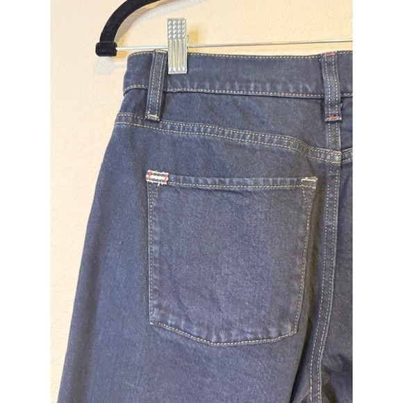 Alice + Olivia Jeans Dark Wash High Rise Wide Leg Denim Blue Indigo Tall 25 X 34 - Picture 5 of 9